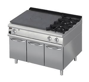 Плита газовая Apach Chef Line Lrstg129R2Dxcs со сплошной поверхностью 900 серии 