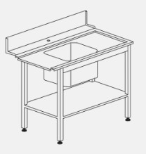Стол для грязной посуды Dihr T55 1200 L