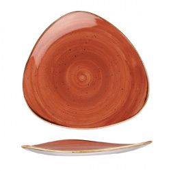 Купить тарелка мелкая треугольная 26,5см, без борта, stonecast, цвет spiced orange ssostr101 – цена от завода, доставка до двери | RuOborudovanie.ru
