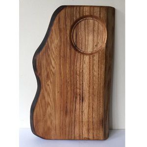 Доска сервировочная Little 300Х190ММ H20Мм (СОУСНИК D75Мм), серия Natural Path, орех, цвет Tr05 Np01