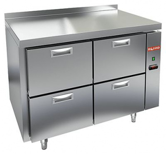 Стол охлаждаемый Hicold GN 22/TN P  с сист.центр.охл. (-2+10), 4 ящ, 1055х700х850