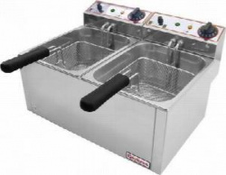 Купить фритюрница beckers fr 6+6 lt на 12л, 6квт, настольная – цена от завода, доставка до двери | RuOborudovanie.ru