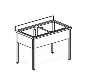 Ванна моечная Apach Chef Line L2S107-45Sh