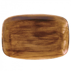 Купить блюдо прямоугольное chefs 35,5х24,5см, без борта, stonecast patina, цвет vintage copper pavcxp141 – цена от завода, доставка до двери | RuOborudovanie.ru